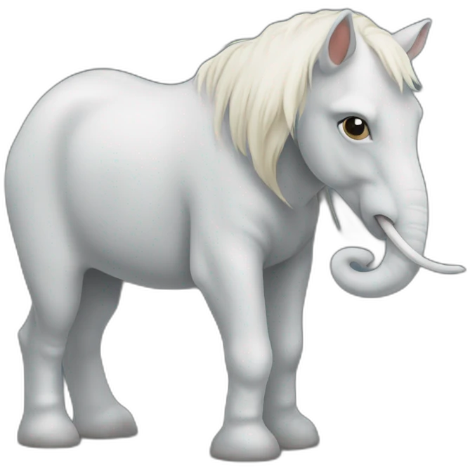 Un cheval sur un éléphant emoji