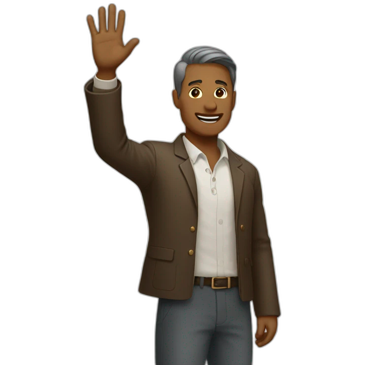 man raising hand emoji