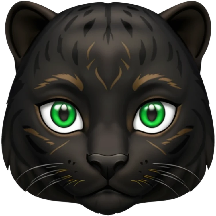 black panther with big pleading green eyes emoji
