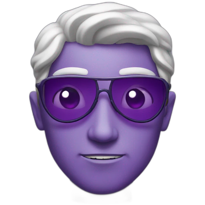 Purple BlackBerry without eyes emoji