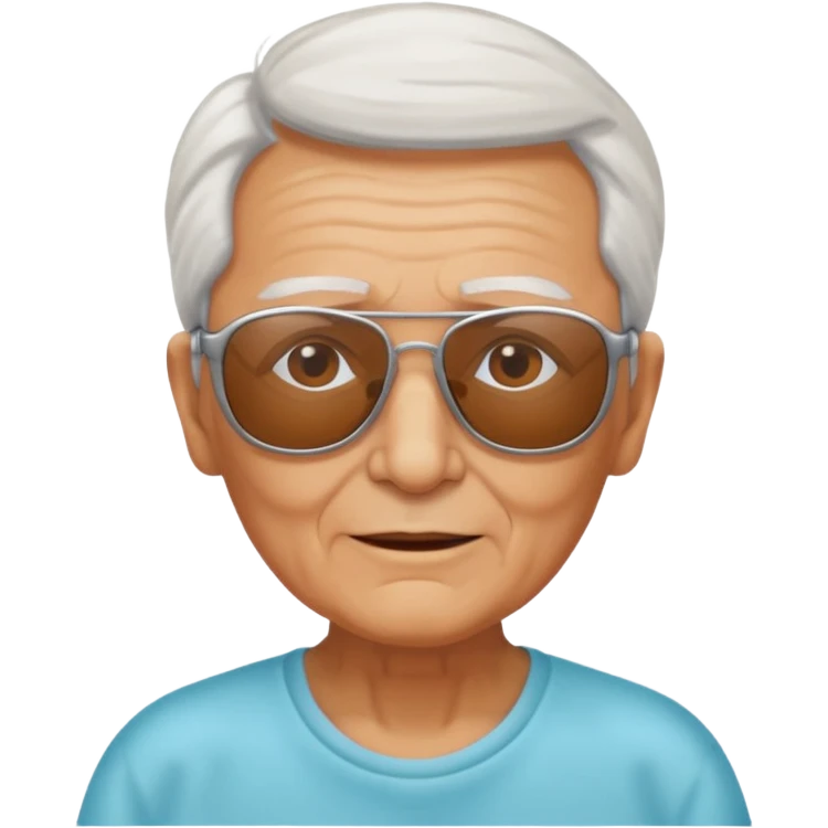 elderly with sunglasses emoji