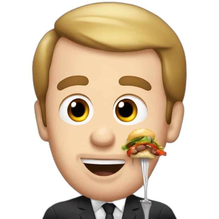 emmanuel macron eat kebab emoji