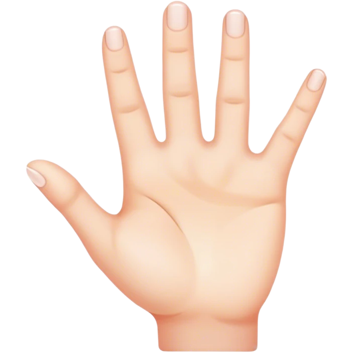 Transparent hand emoji