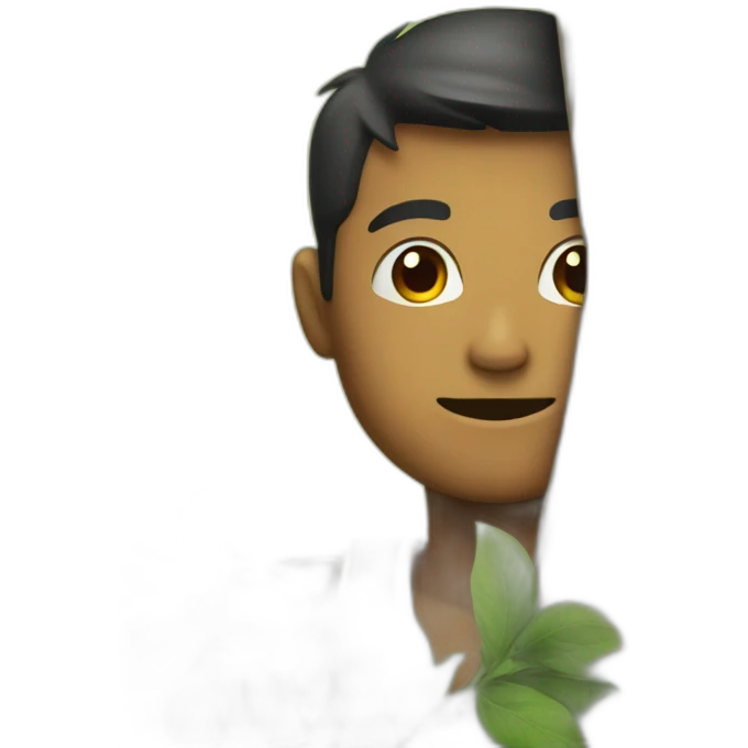 man side peeking behind tree emoji