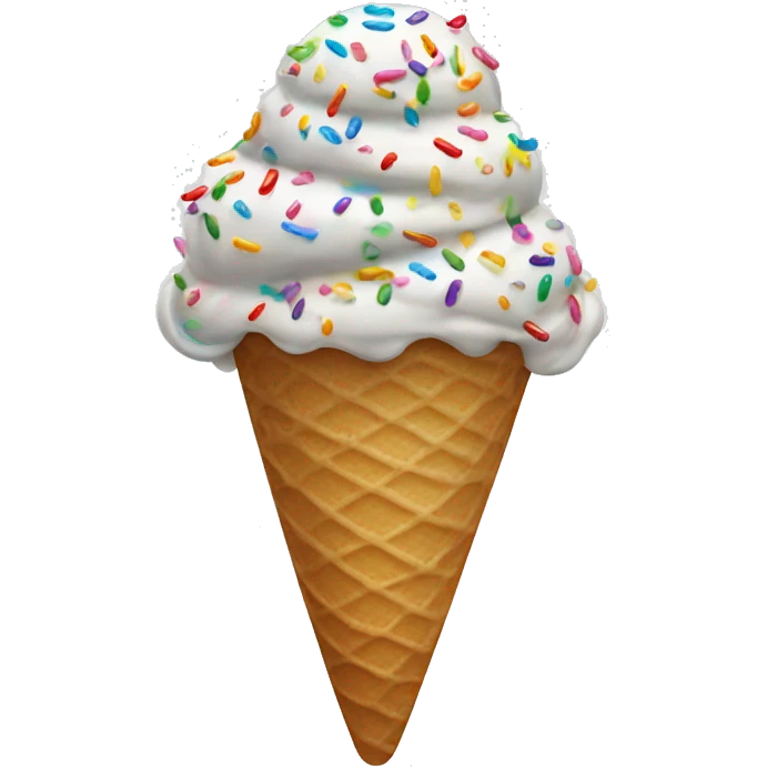Ice cream sprinkles rainbow emoji