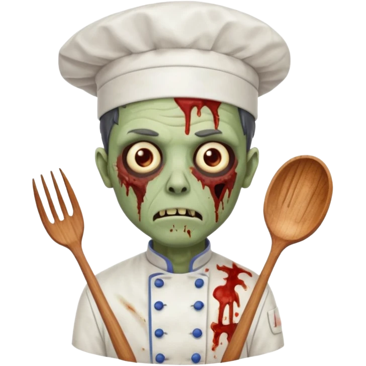  zombi man chef emoji