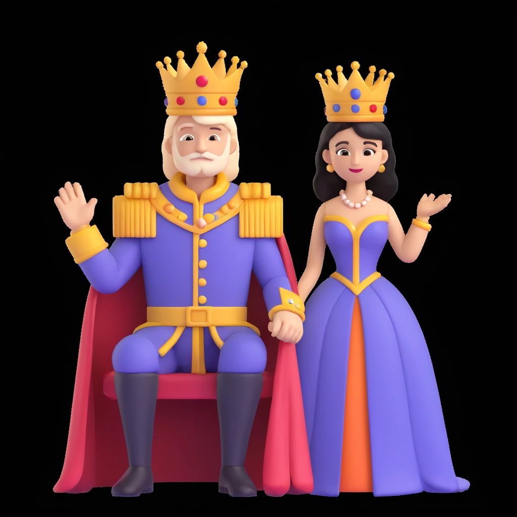 disney king and queen posing emoji