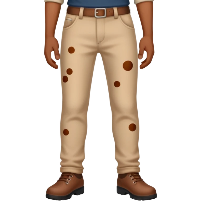 Someone with brown spot on pants emoji