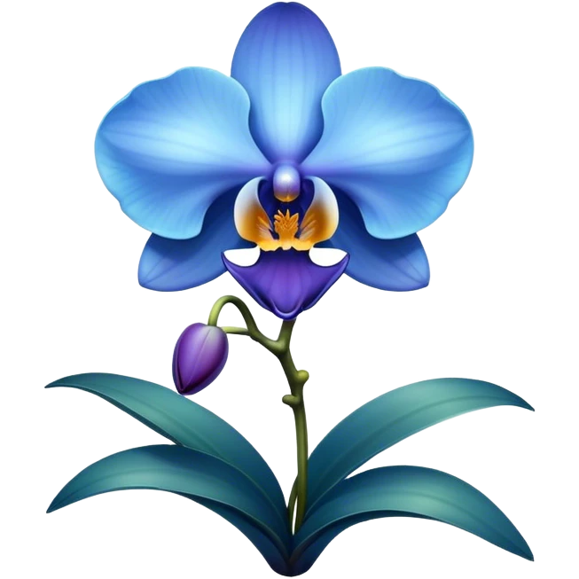 blue orchid emoji
