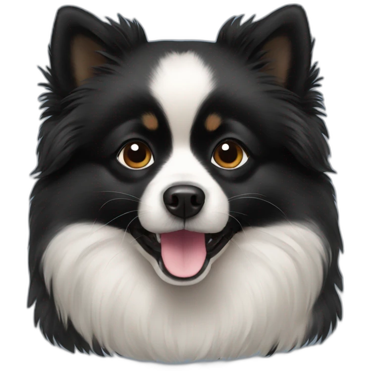 Black Pomeranian emoji