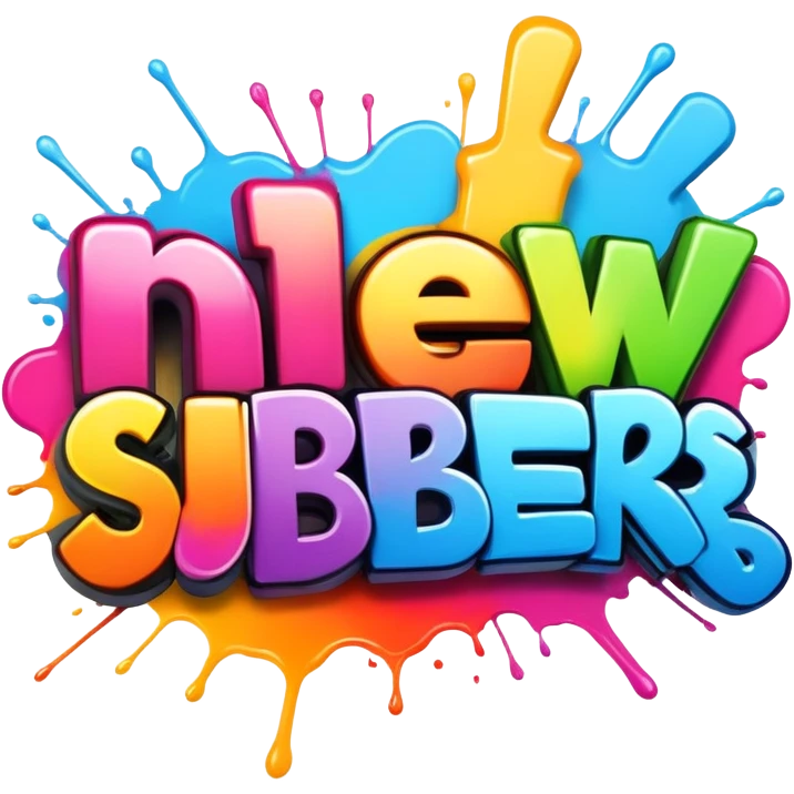 Graffiti the word New Subscribers  emoji