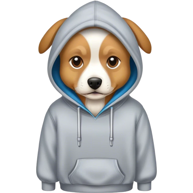 Dog wearing hoodie emoji