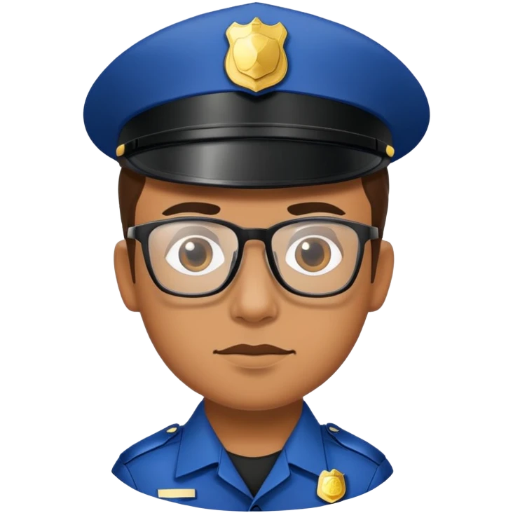 Полицейский с очками  emoji