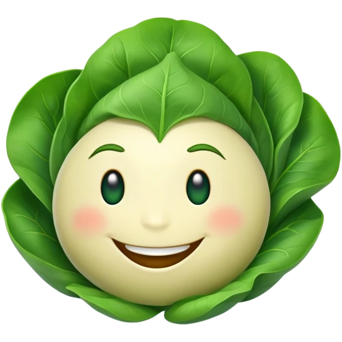 Spinach smiling emoji