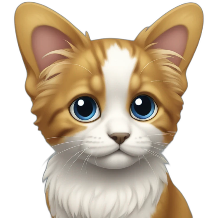 Chat avec papillon derrière tête emoji