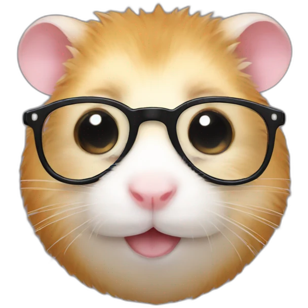 hamster with glasses emoji