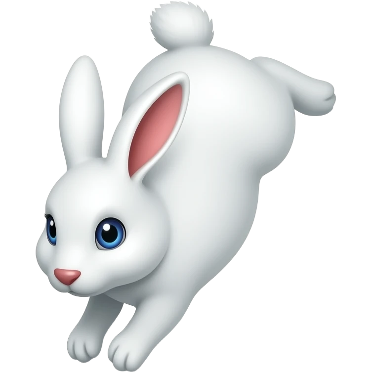 White Rabbit falling down the rabbit hole emoji