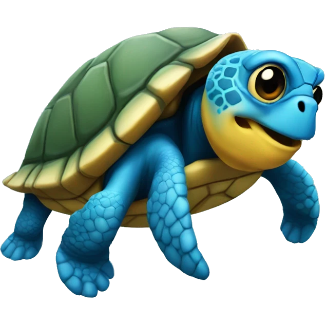 turtle that is blue and yellow' emoji