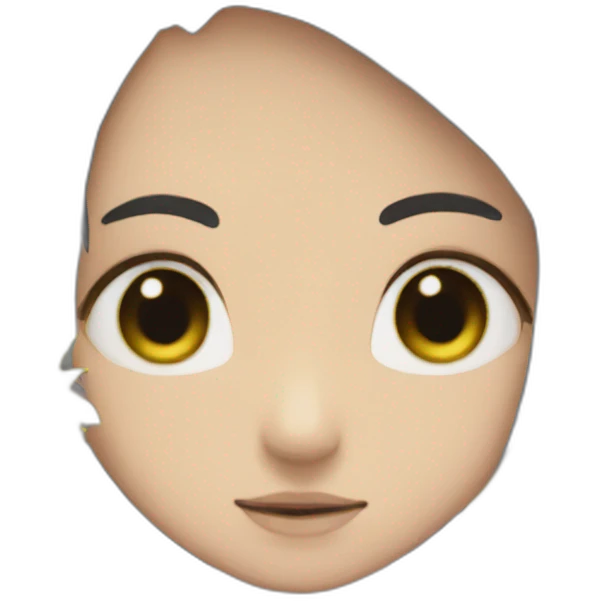 Sunflower with eyes and lips anime  emoji
