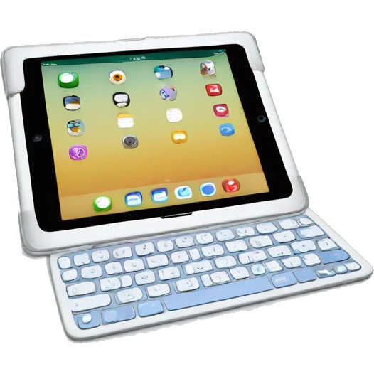 Apple iPad with keyboard emoji
