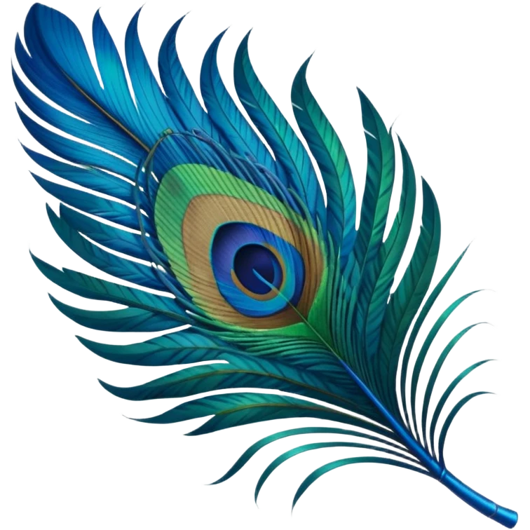 Peacock feather emoji