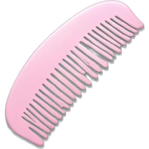 Light pink hair comb emoji