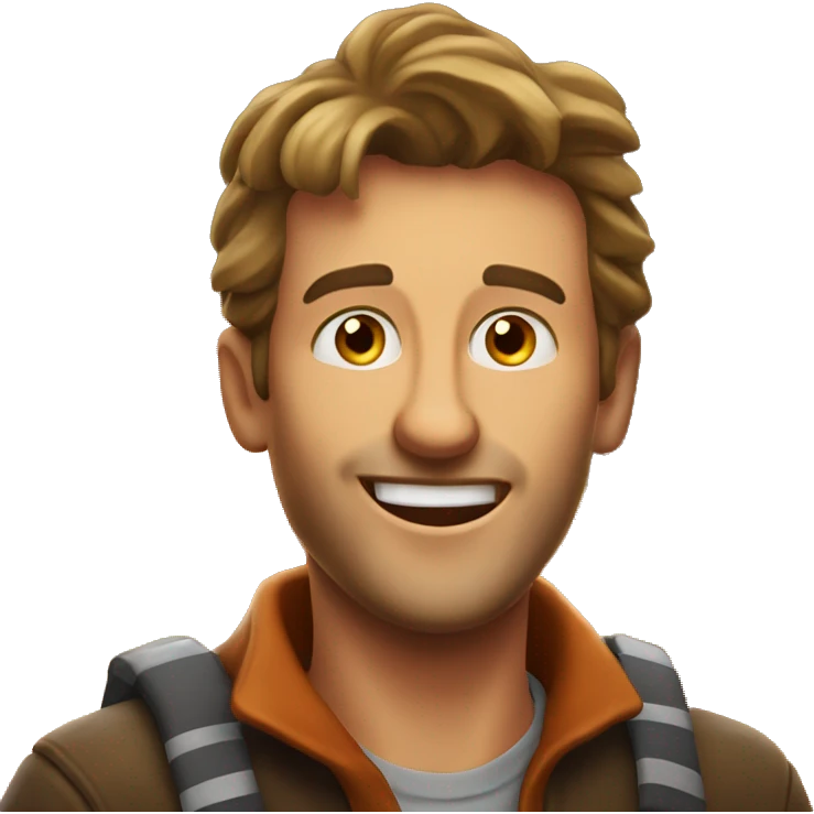 European man rejoices at the fire around him emoji