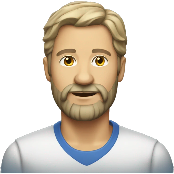 middle aged swedish man with  beard stubble  emoji