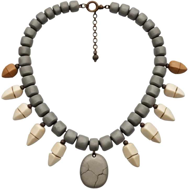 stone age necklace without human skeleton emoji