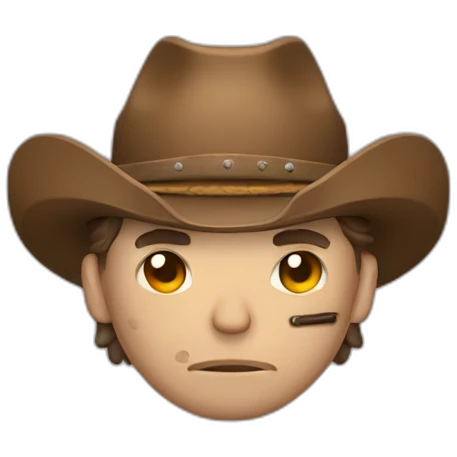 sleepy cowboy with a gun emoji