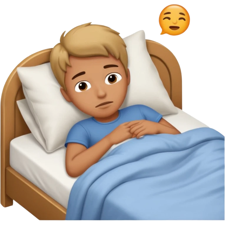 create emoji of a boywho is lying in the bed  in the morning and its time to wake up emoji