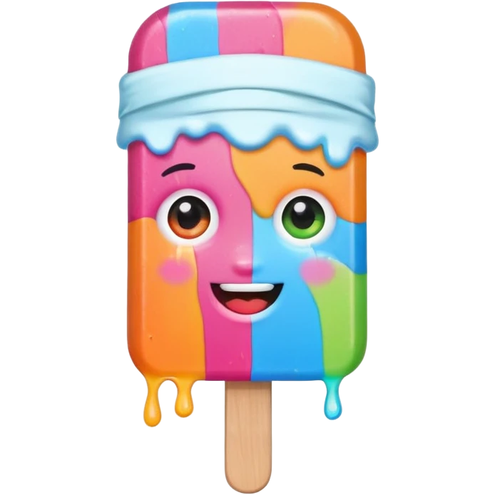 popsicle with eyes and headband emoji