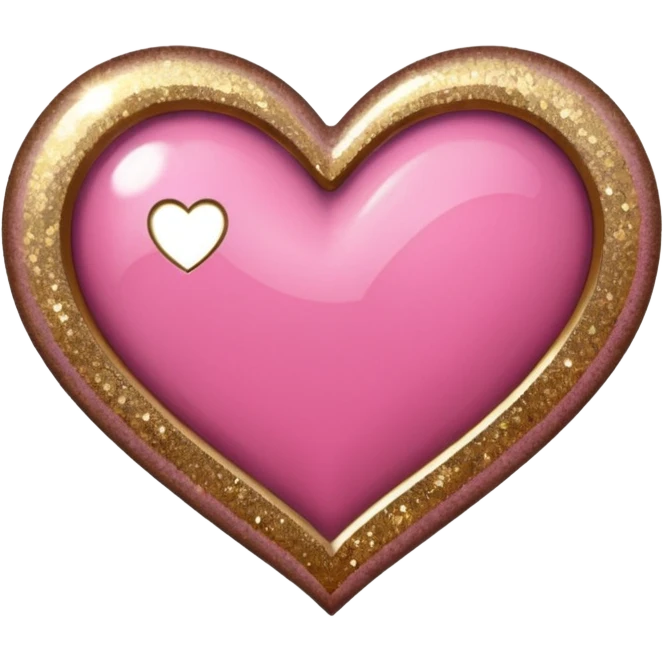 pink and brown love gold emoji