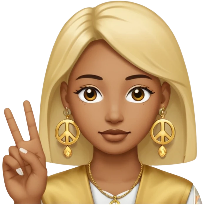 peace earring emoji
