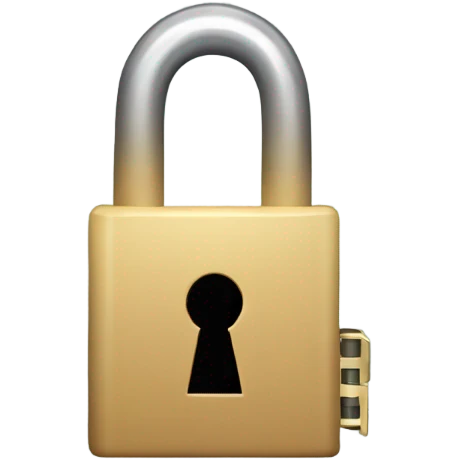 back -shaped lock and key emoji