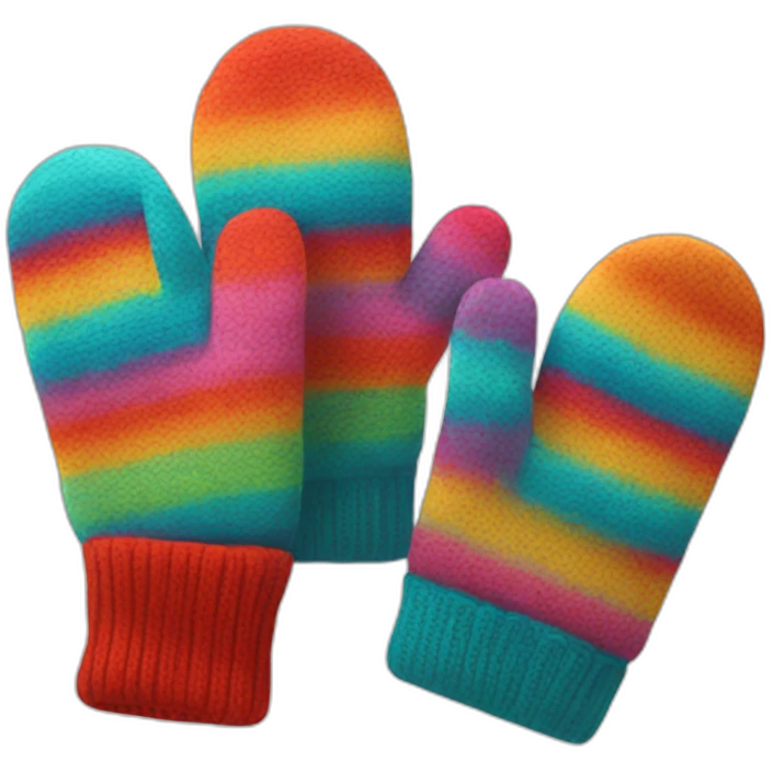 mittens gloves colorful emoji