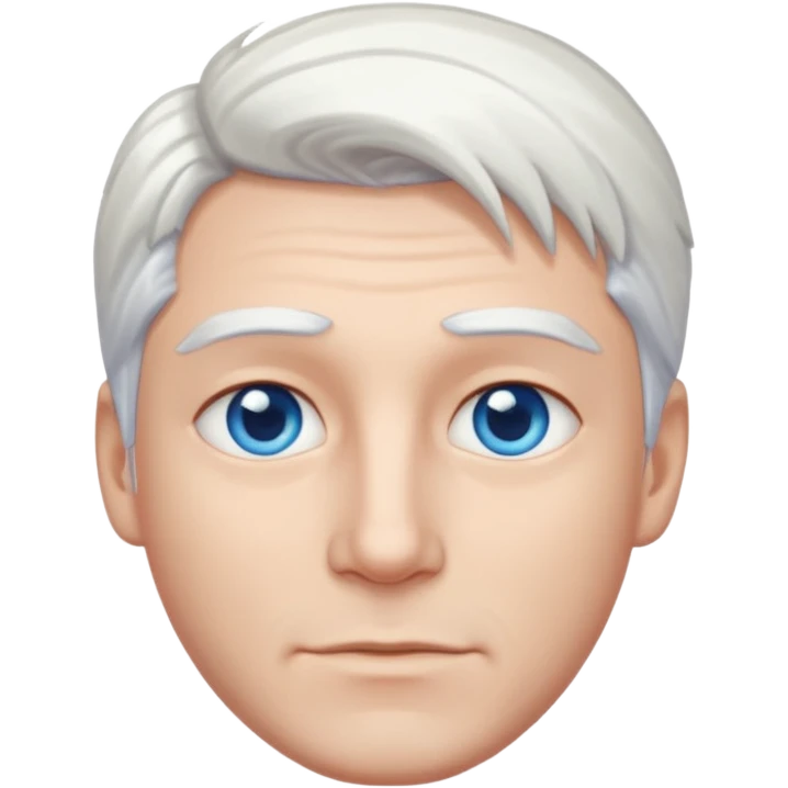 White-haired guy that looks and has beautiful blue eyes  emoji