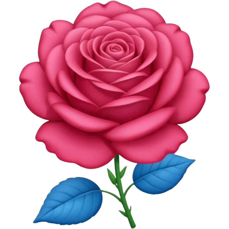 Emoji deRosa de color azul emoji
