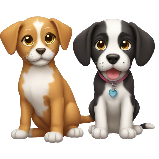 kitty and dog emoji