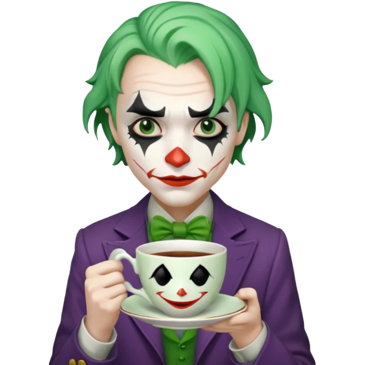joker holding tea cup emoji