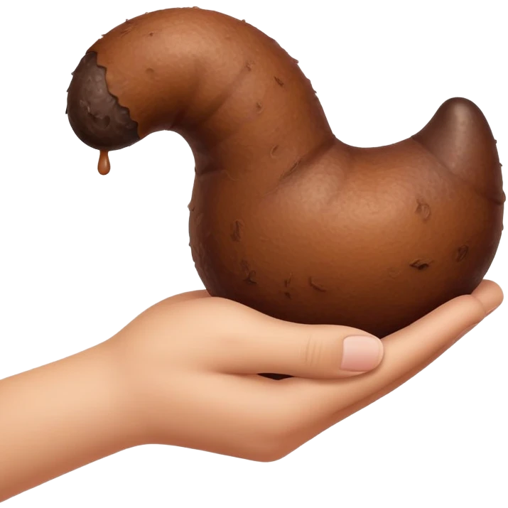 hand holding poo emoji emoji
