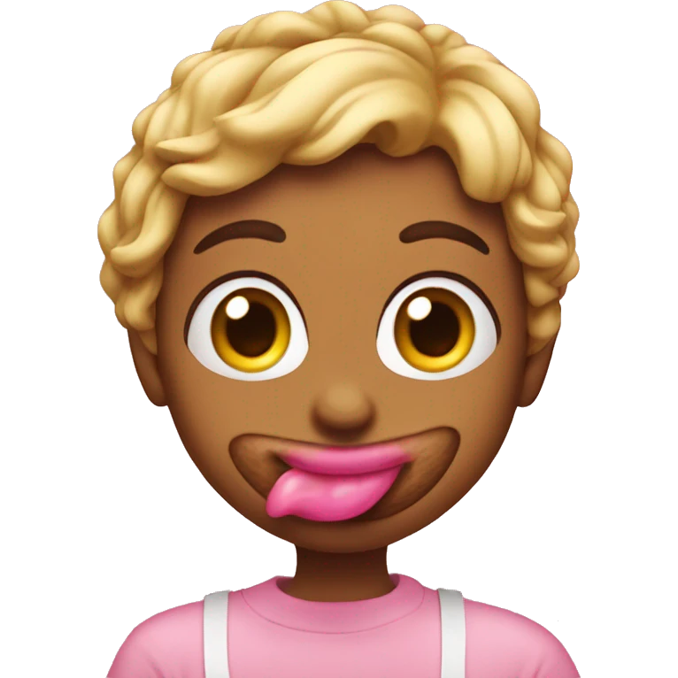 😊 with pink kisses emoji