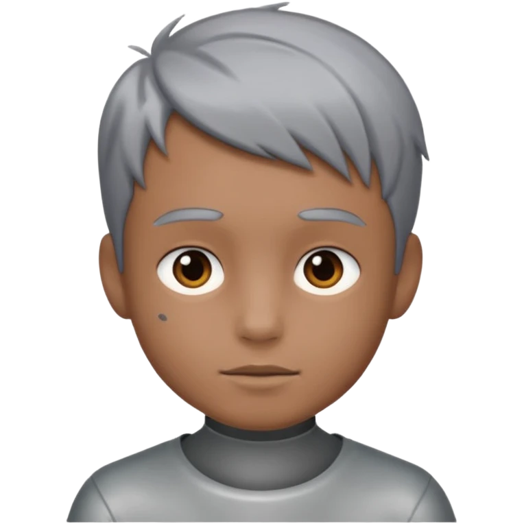 gray metal painted boy emoji