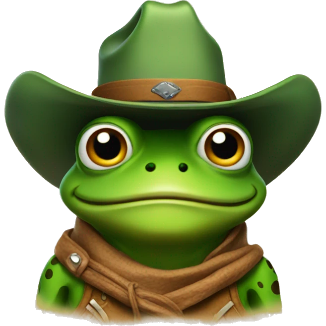 Cowboy frog emoji