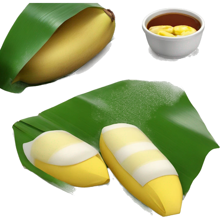 Nasi lemak pack with banana leaf emoji