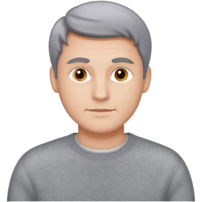 cashmere sweater grey men emoji