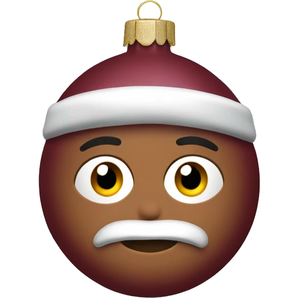 Maroon Christmas ornament emoji