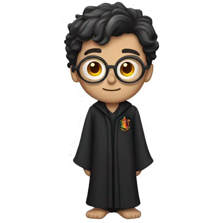 full body Harry Potter in robe laying down tired  emoji
