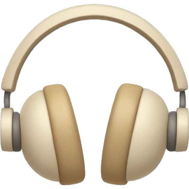 beige headphones emoji
