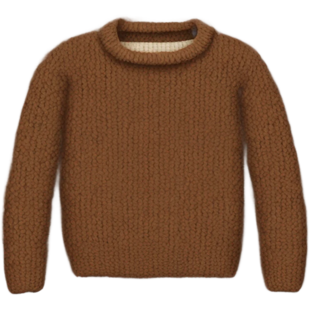 Knitted vintage brown sweater  emoji